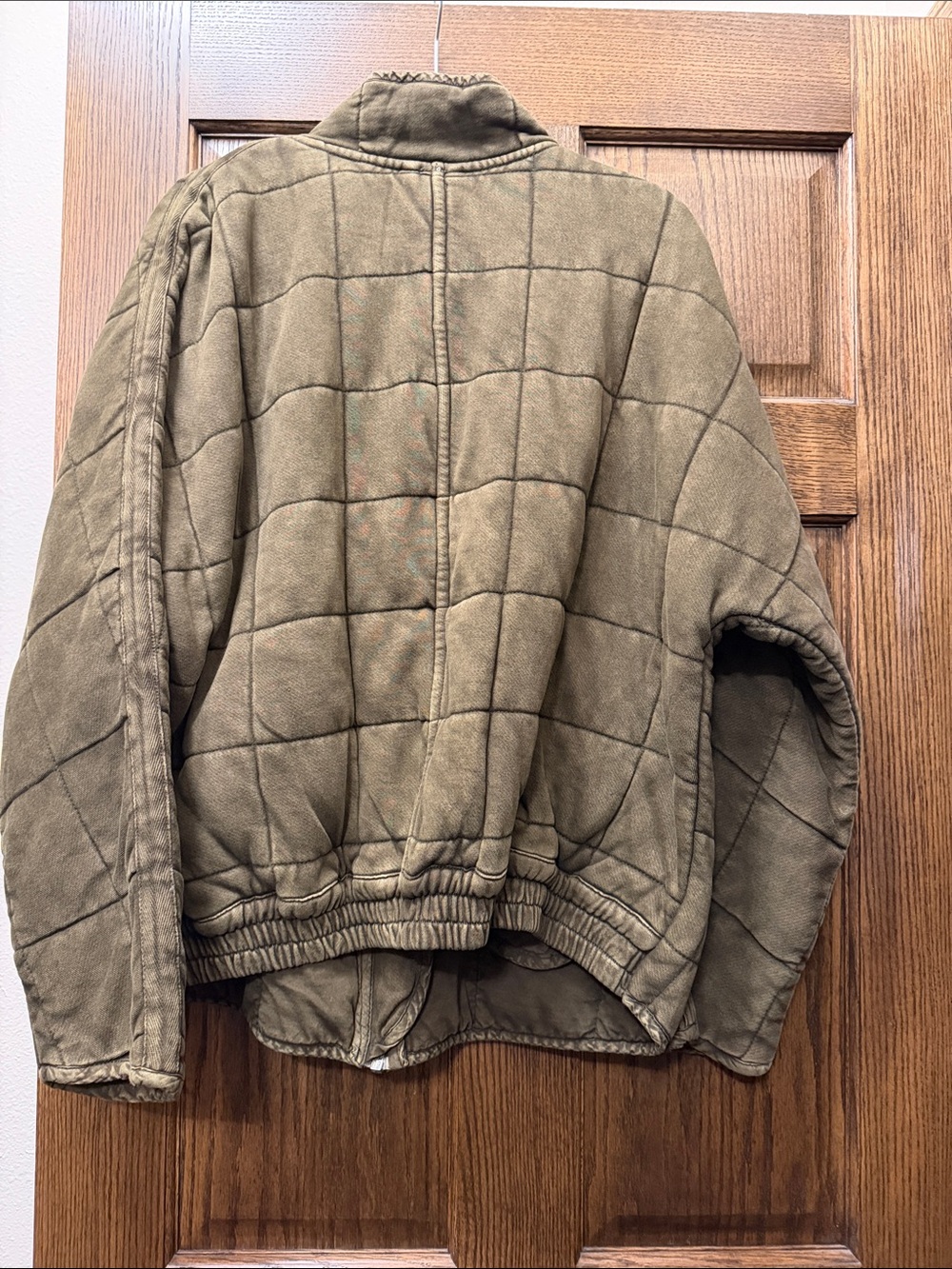 Free People Olive Quilted Bomber Jacket - Picture 5 of 5